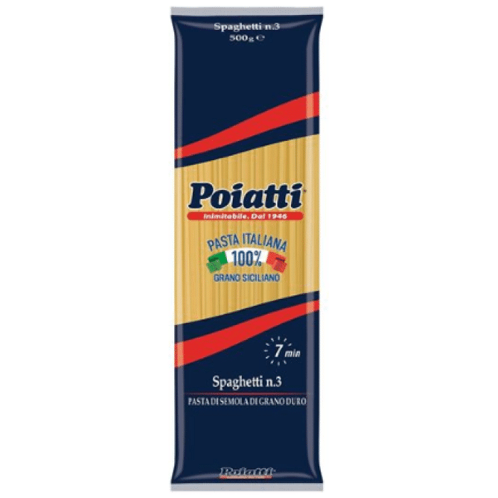 Poiatti pasta grano duro spaghetti n.3 talianske špagety 500 g