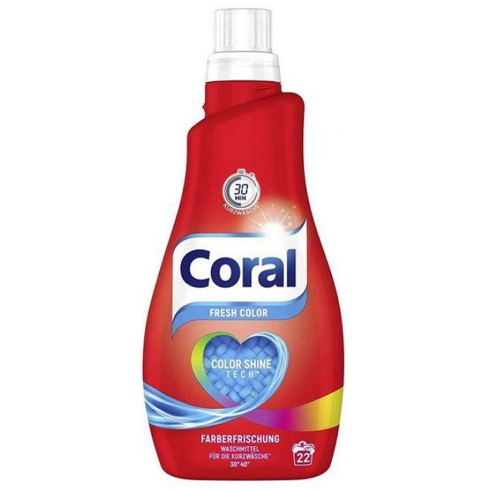 Coral Fresh prací gél na farebnú bielizeň praní 22 praní 1,1 L