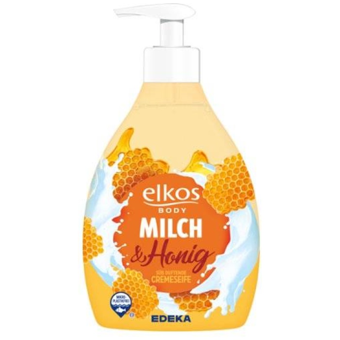 Elkos Milk&Honey krémové tekuté mydlo s pumpičkou 500 ml