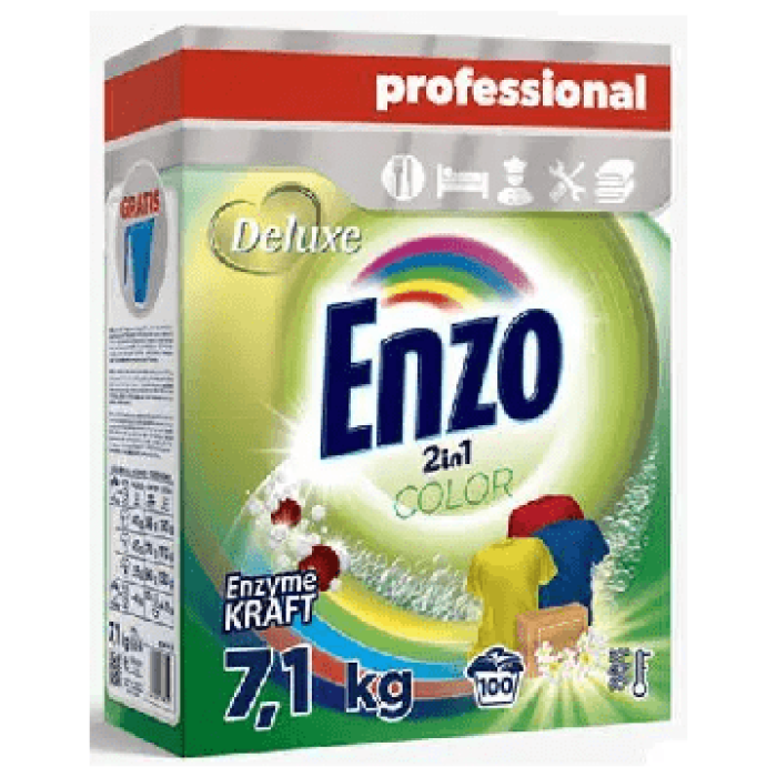 Deluxe Enzo Professional prací prášok na farebnú bielizeň 100 praní 7,1 kg