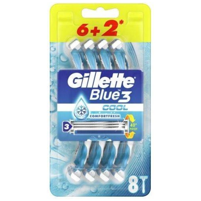 Gillette Blue3 Cool Fresh holiaci strojček 8 ks