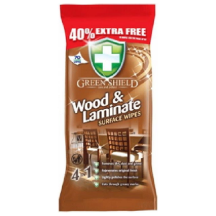 Green Shield Wood&Laminate čistiace obrúsky na drevo a laminát 70 ks