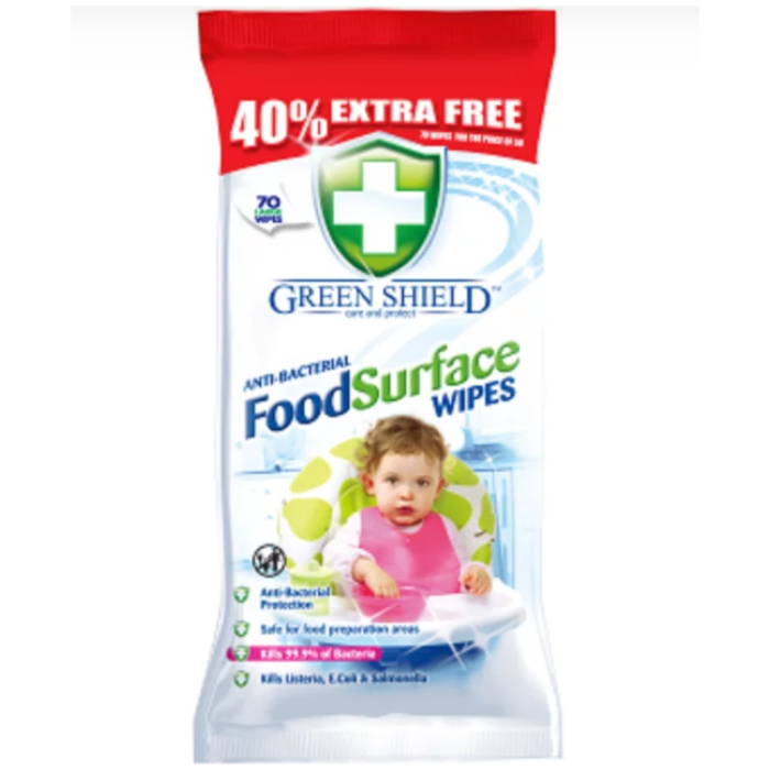 Green Shield antibakteriálne čistiace utierky 70 ks