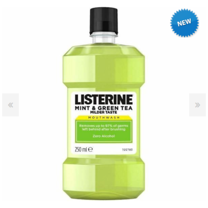 Listerine meta a zelený čaj ústna voda 250 ml