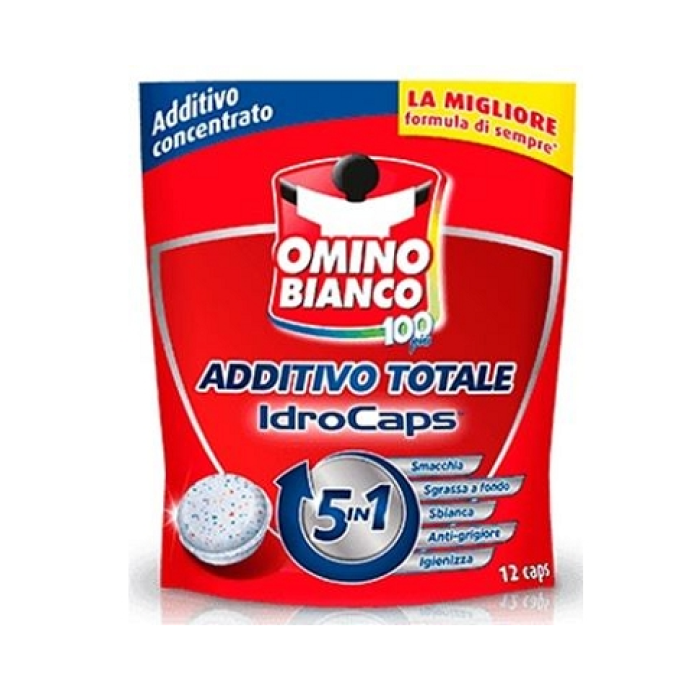 Omino Bianco Additivo Totale IdroCaps odstraňovač škvŕn 12 ks
