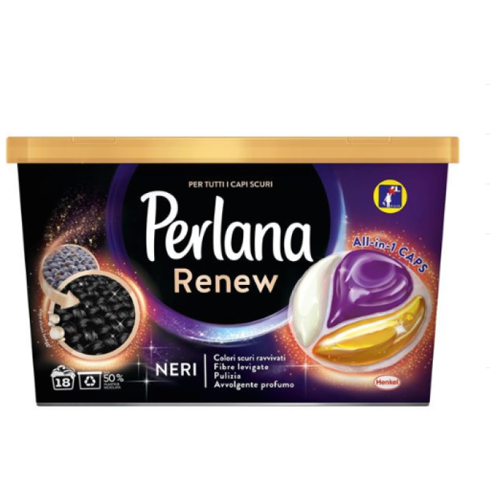 Perlana Renew Black kapsule na pranie 18 ks