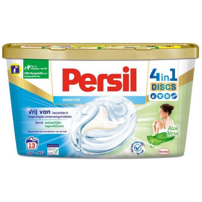 Persil Discs Sensitiv Aloe Vera 4v1 univerzálne kapsule na pranie 13 ks