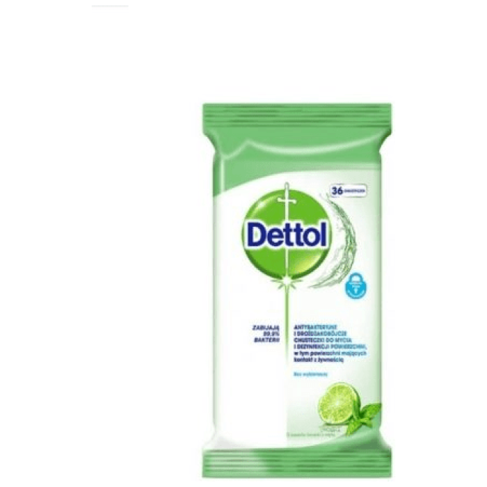 Dettol Lime univerzálne antibakteriálne čistiace utierky 36 ks