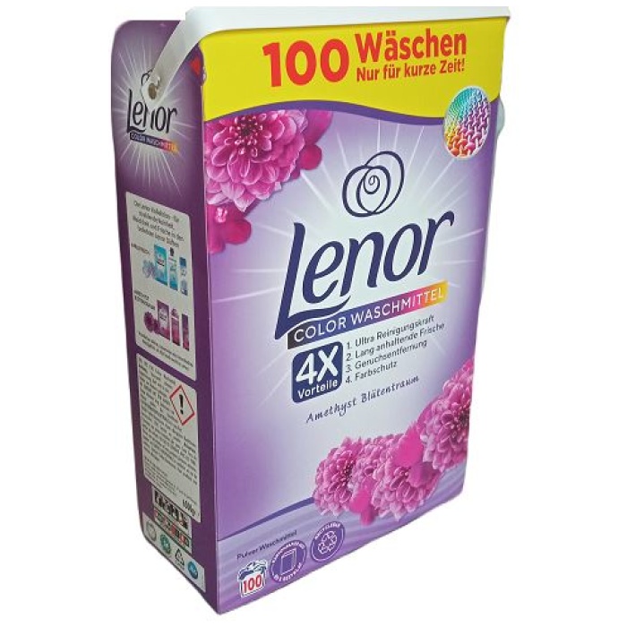 Lenor Color Amethyst prací prášok na farebnú bielizeň 100 praní 6.5 kg