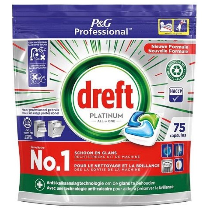 Dreft Platinum 75ks 4v1 Plus tablety do umývačky original