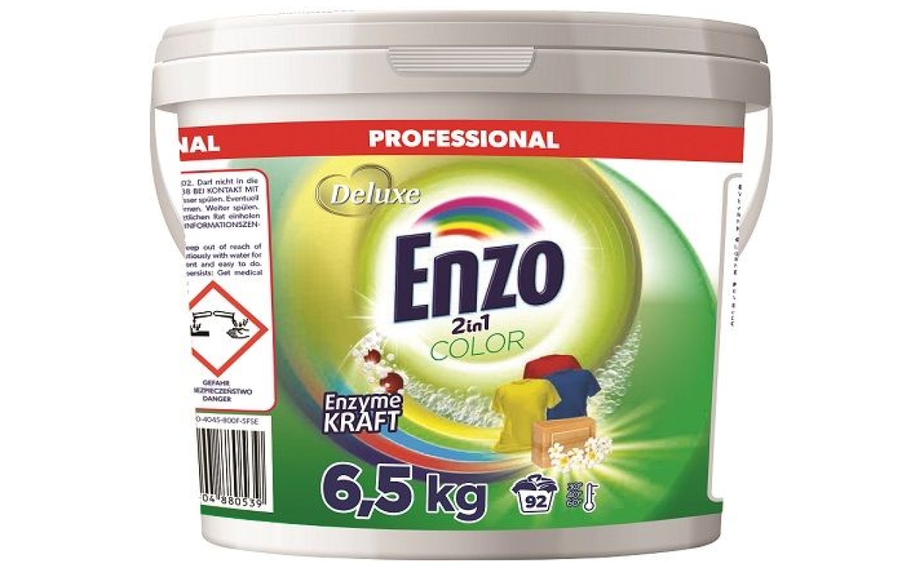 Deluxe Enzo Professional 2v1 univerzálny prací prášok 92 praní 6,5 kg